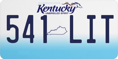 KY license plate 541LIT