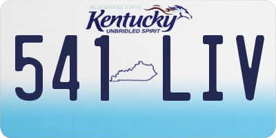 KY license plate 541LIV