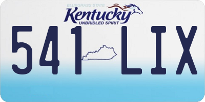 KY license plate 541LIX