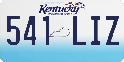 KY license plate 541LIZ