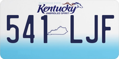KY license plate 541LJF