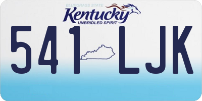 KY license plate 541LJK