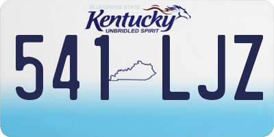 KY license plate 541LJZ