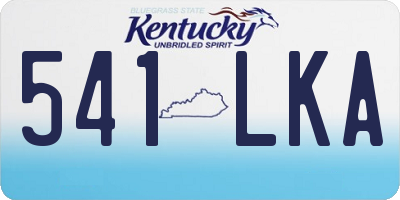 KY license plate 541LKA