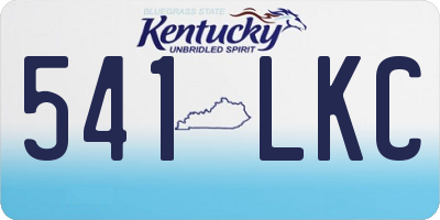 KY license plate 541LKC