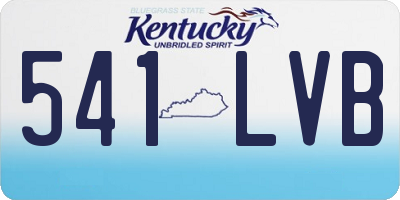 KY license plate 541LVB