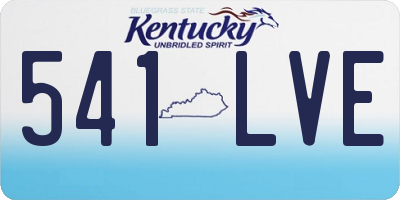 KY license plate 541LVE