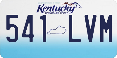 KY license plate 541LVM