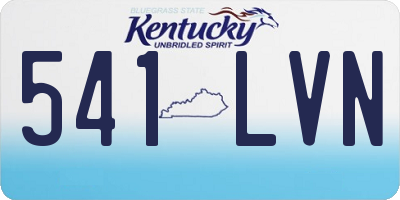 KY license plate 541LVN