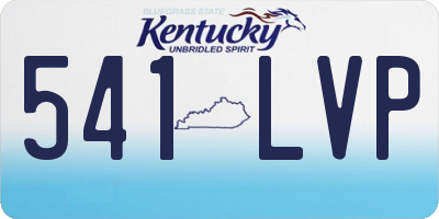 KY license plate 541LVP