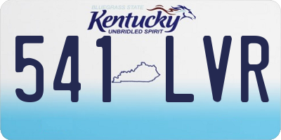KY license plate 541LVR