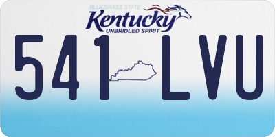 KY license plate 541LVU