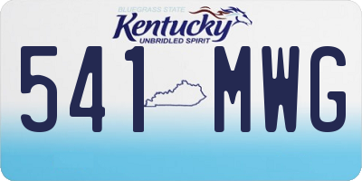 KY license plate 541MWG