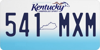 KY license plate 541MXM