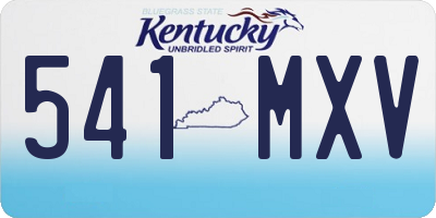 KY license plate 541MXV