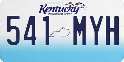KY license plate 541MYH