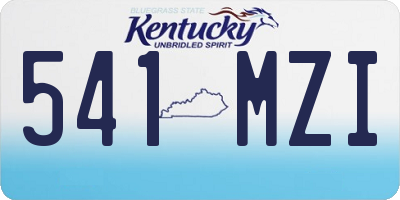 KY license plate 541MZI