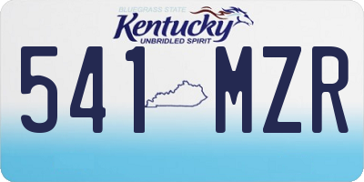 KY license plate 541MZR