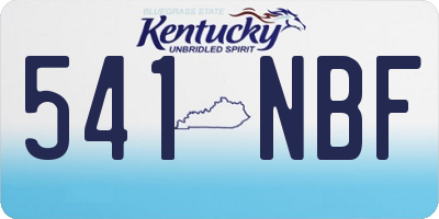 KY license plate 541NBF