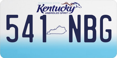 KY license plate 541NBG