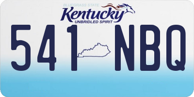 KY license plate 541NBQ
