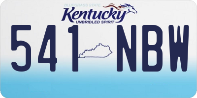 KY license plate 541NBW