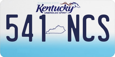 KY license plate 541NCS