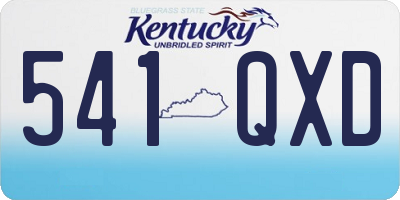 KY license plate 541QXD
