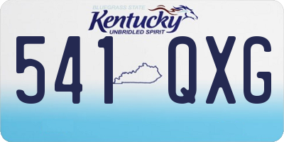 KY license plate 541QXG
