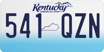 KY license plate 541QZN