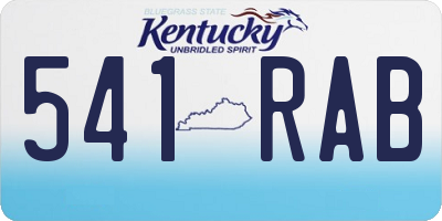 KY license plate 541RAB