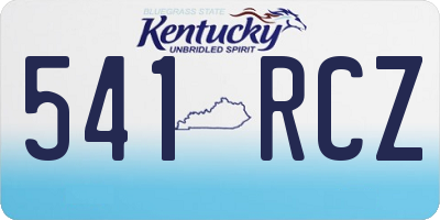 KY license plate 541RCZ
