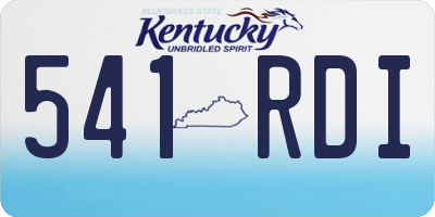 KY license plate 541RDI