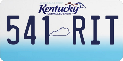 KY license plate 541RIT