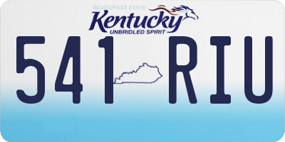 KY license plate 541RIU