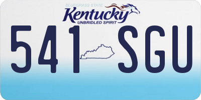 KY license plate 541SGU