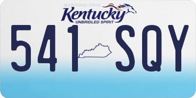 KY license plate 541SQY