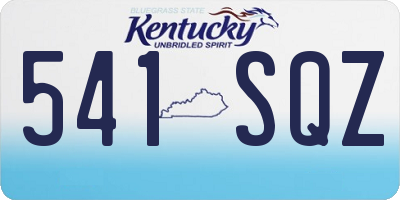 KY license plate 541SQZ