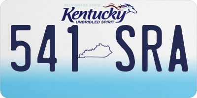 KY license plate 541SRA