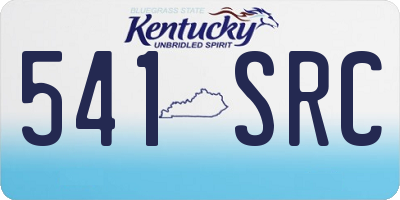 KY license plate 541SRC