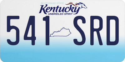 KY license plate 541SRD