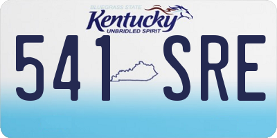 KY license plate 541SRE