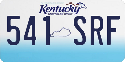KY license plate 541SRF
