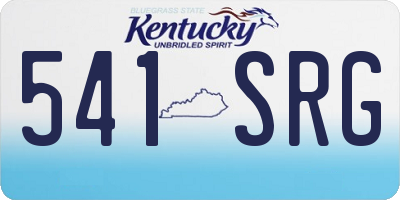 KY license plate 541SRG