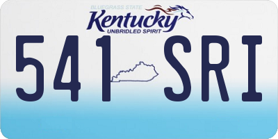 KY license plate 541SRI