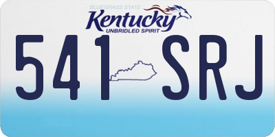 KY license plate 541SRJ