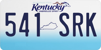 KY license plate 541SRK