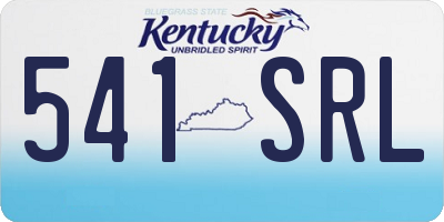 KY license plate 541SRL