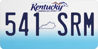 KY license plate 541SRM