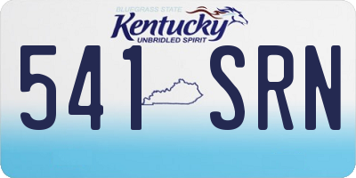 KY license plate 541SRN